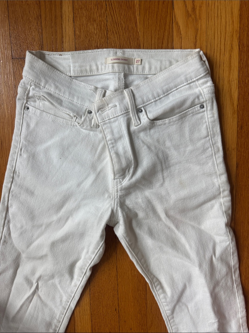 Levi's Women's Straight Leg White Jeans